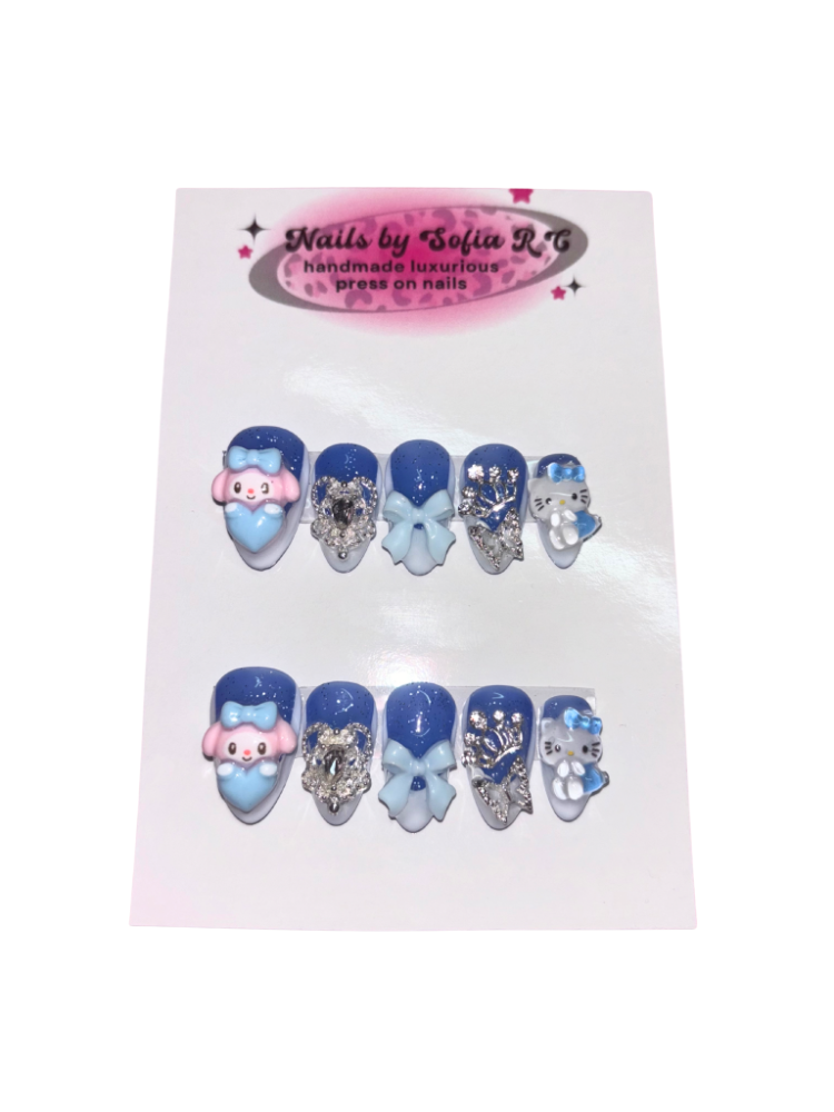 color changing* white french tips with charms